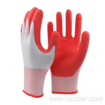 Hespax Foam Latex Labour Gloves Rubber Maintenance Industry